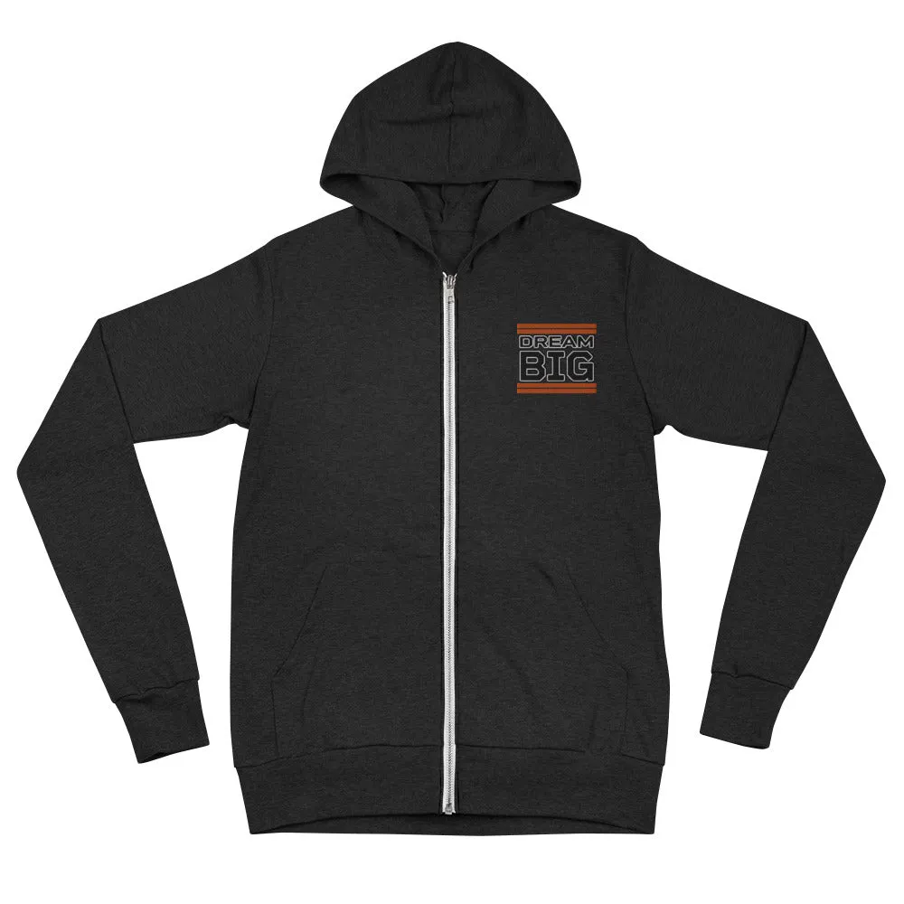 Embroidered Unisex Zip Hoodie