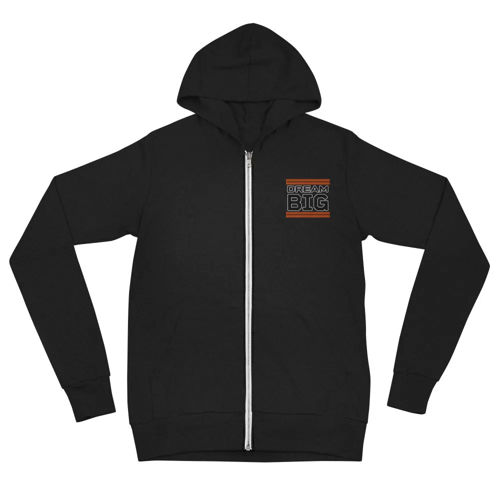 Embroidered Unisex Zip Hoodie