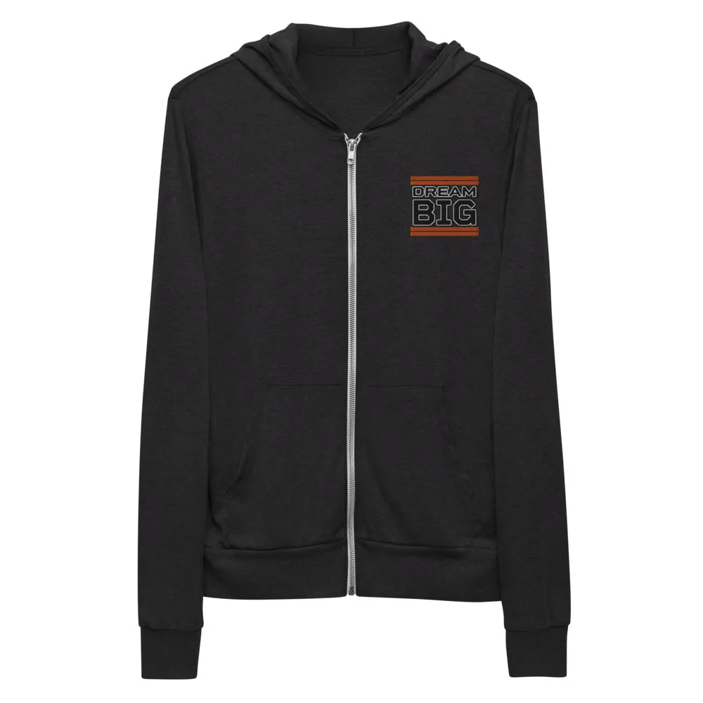 Embroidered Unisex Zip Hoodie