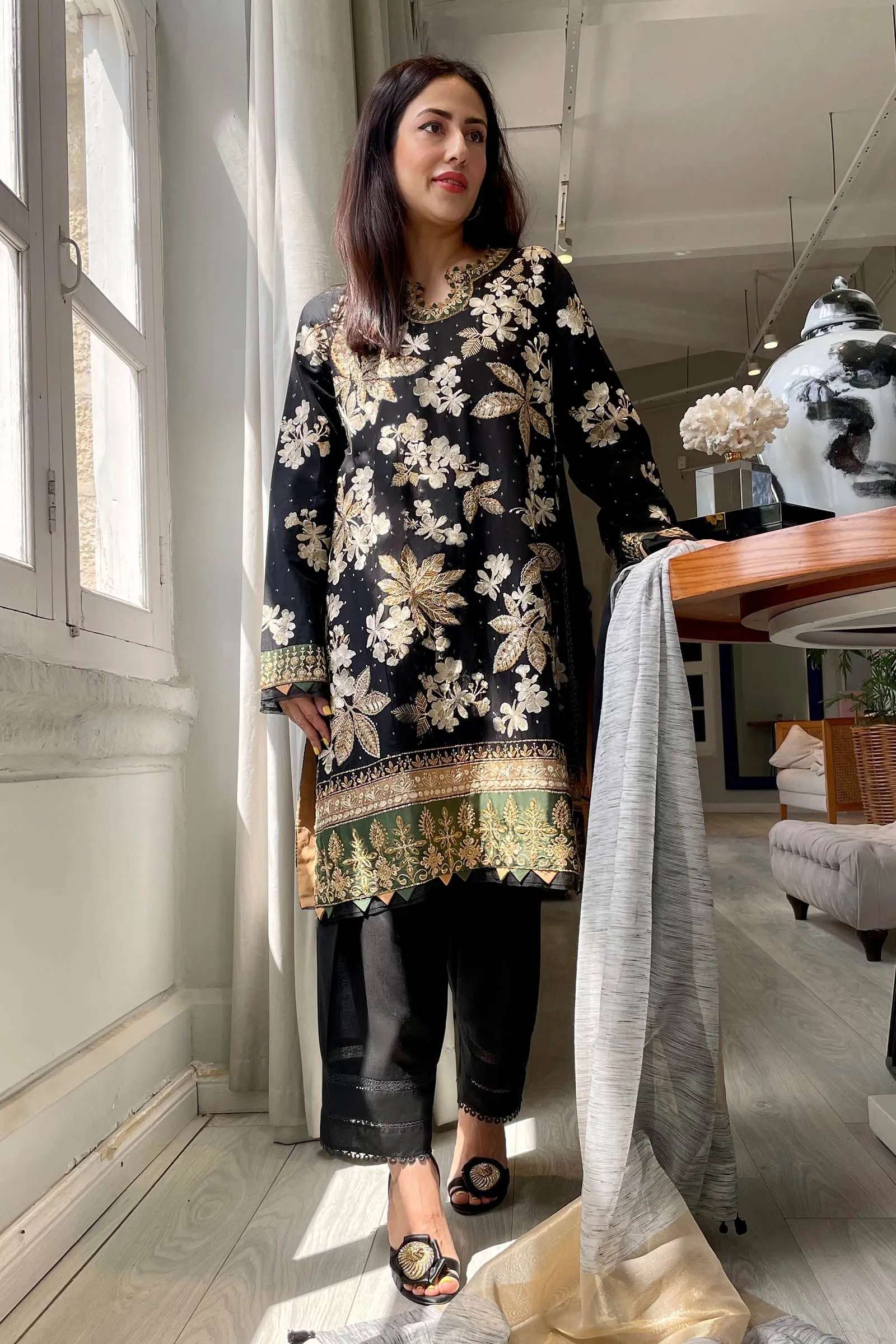 FARIBA (ZL22-11 B) | Zaha Summer Lawn Collection 2022 | Unstitched Embroidered Lawn Suits