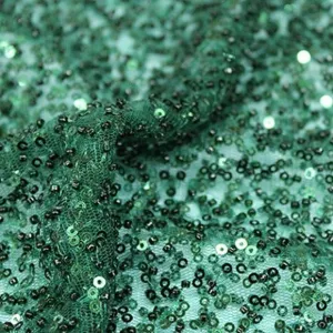 French Beaded Spangle Lace Bottle Green
