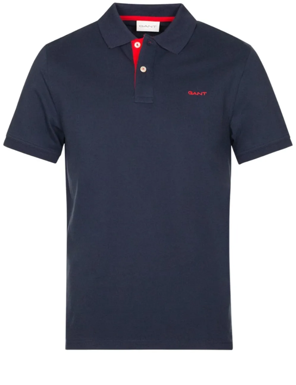 Gant Regular Contrast Pique Short Sleeve Rugger Evening Blue