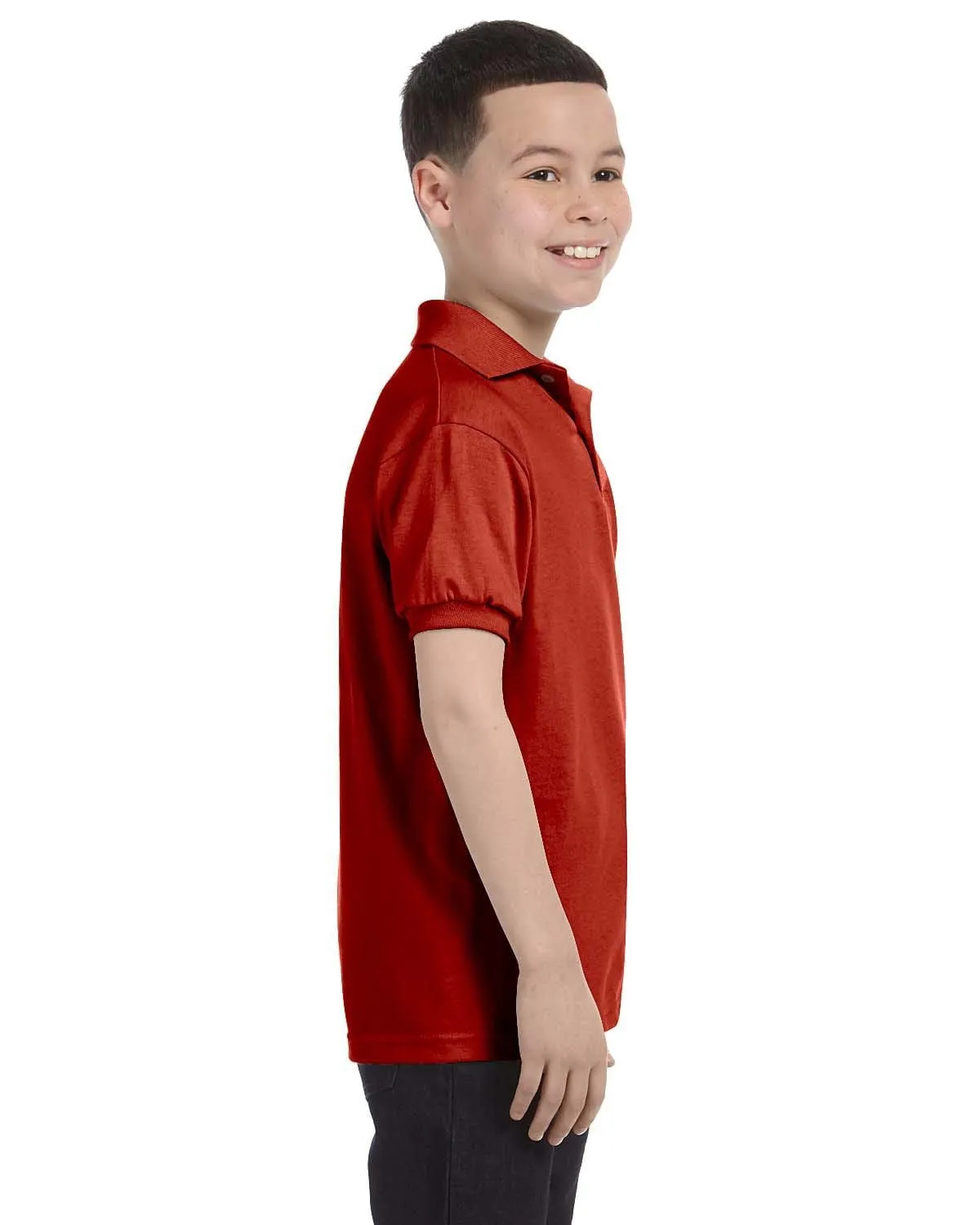 Hanes Youth Jersey Knit Polo Shirt