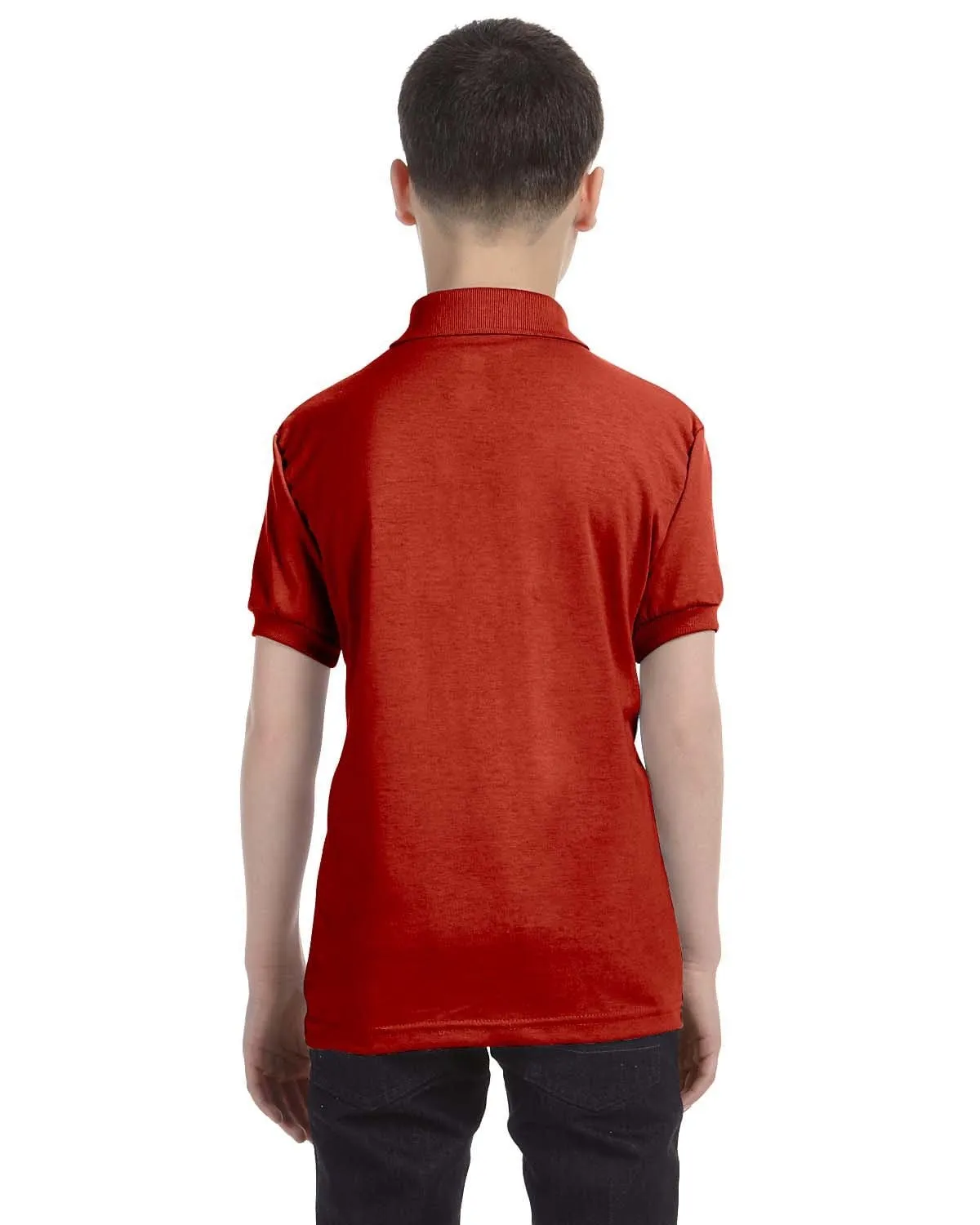 Hanes Youth Jersey Knit Polo Shirt