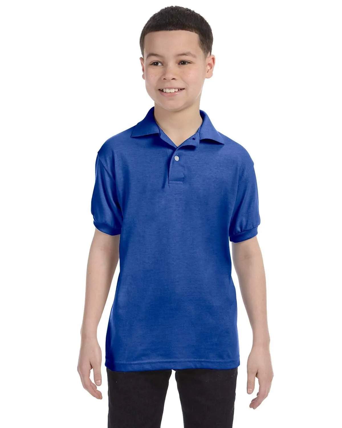 Hanes Youth Jersey Knit Polo Shirt
