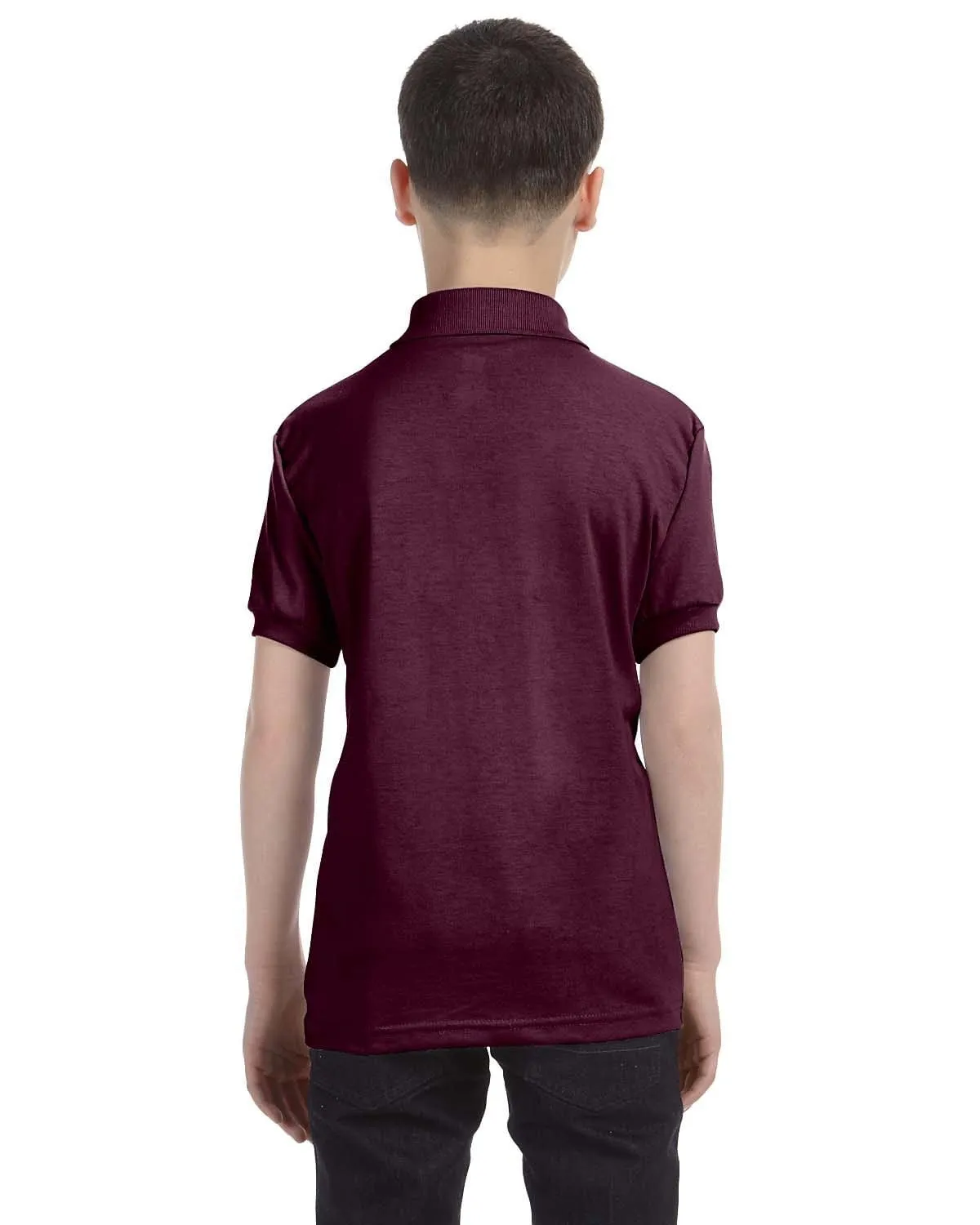 Hanes Youth Jersey Knit Polo Shirt