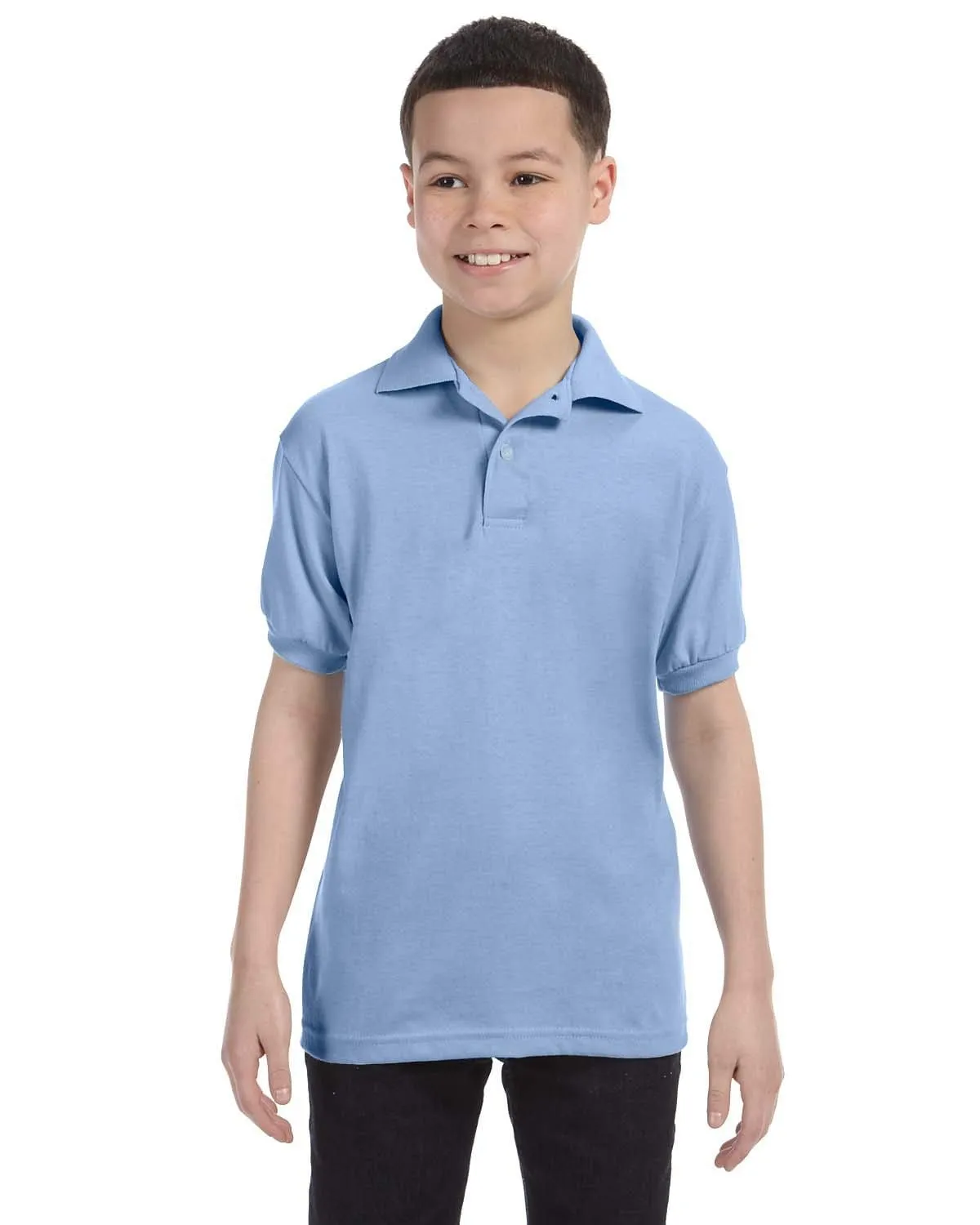 Hanes Youth Jersey Knit Polo Shirt