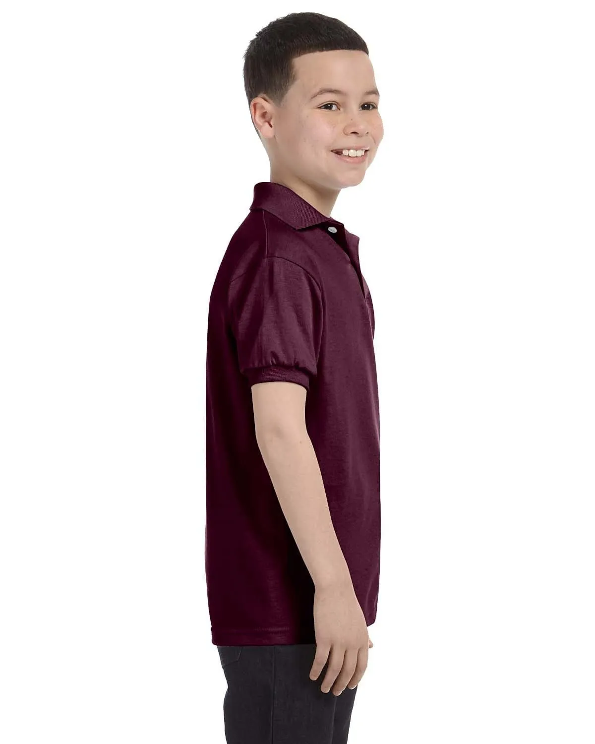 Hanes Youth Jersey Knit Polo Shirt