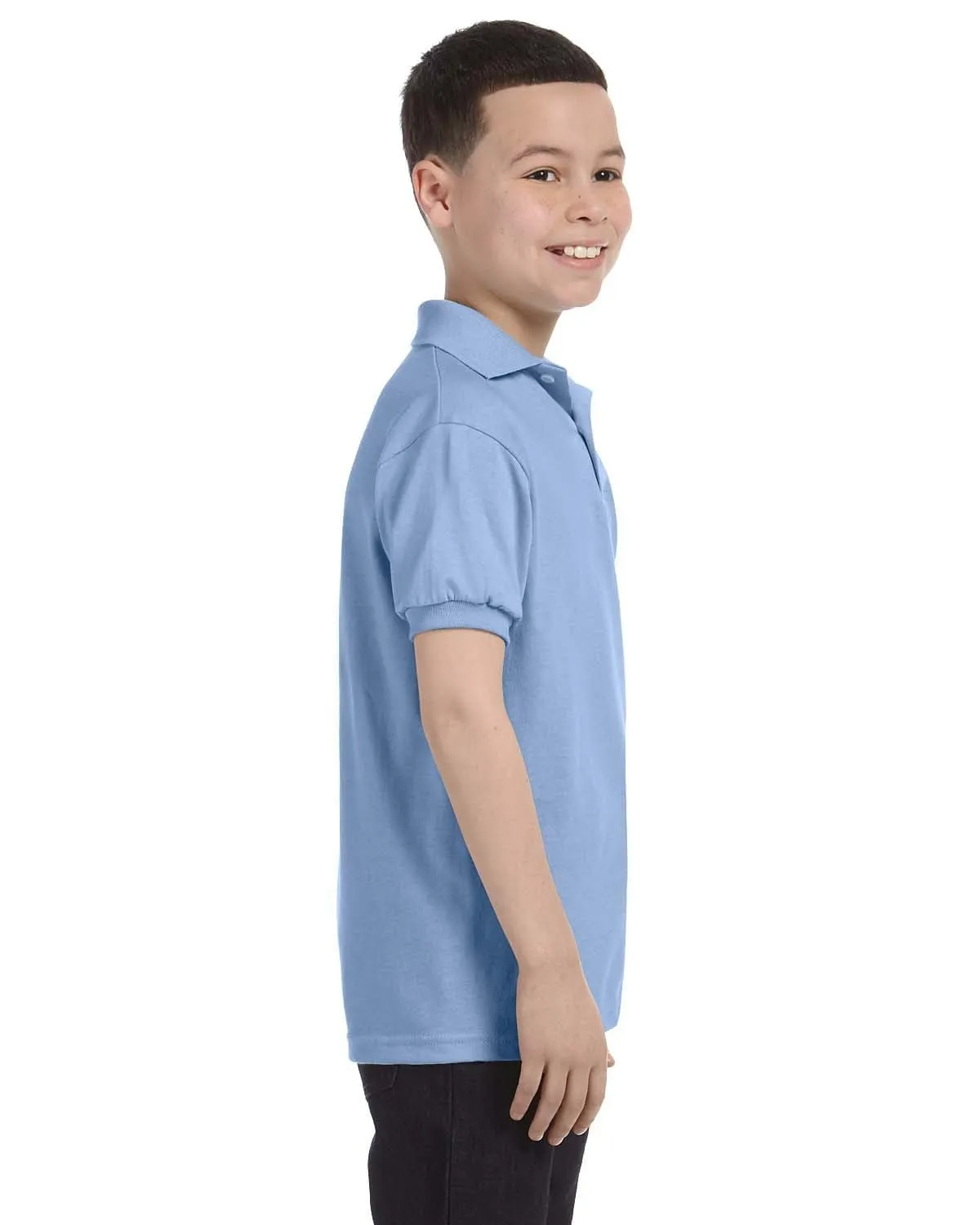 Hanes Youth Jersey Knit Polo Shirt