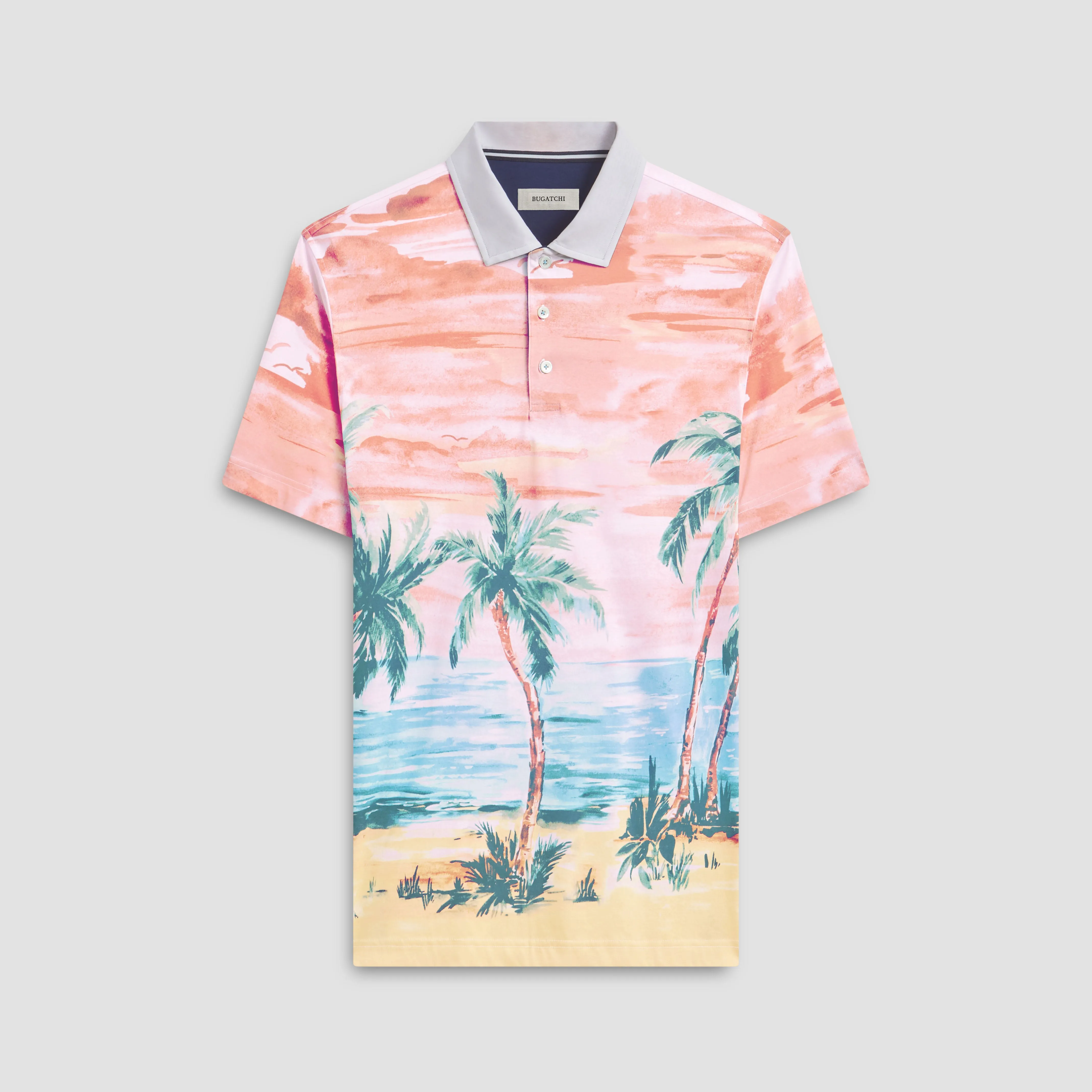 Hendrix Tropical Print Polo
