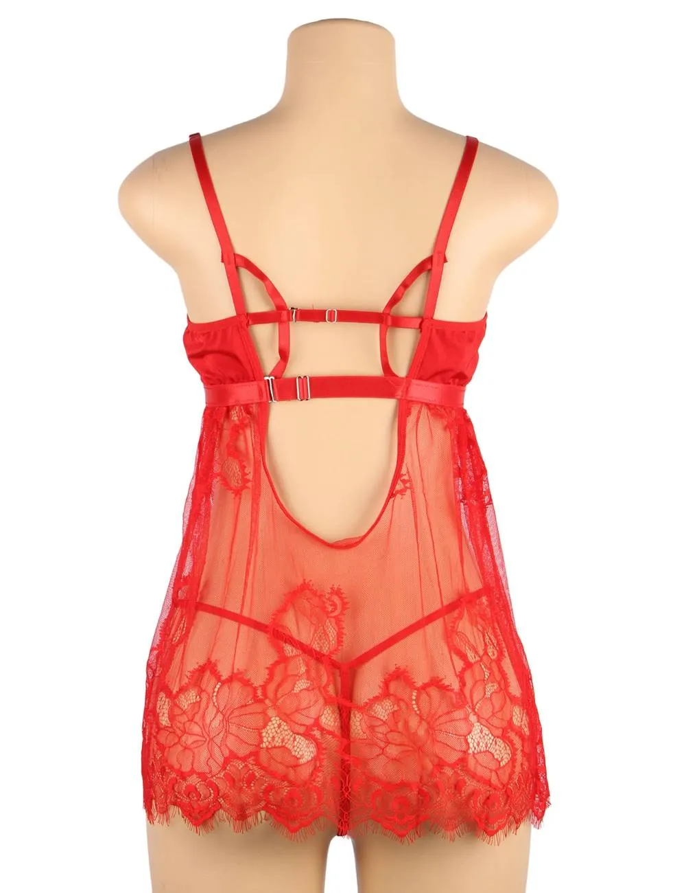 High Quality Elegant Black Lace Sexy Babydoll