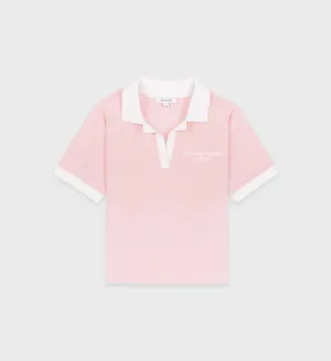 Hotel du Cap Cursive Terry Polo - Eden Pink