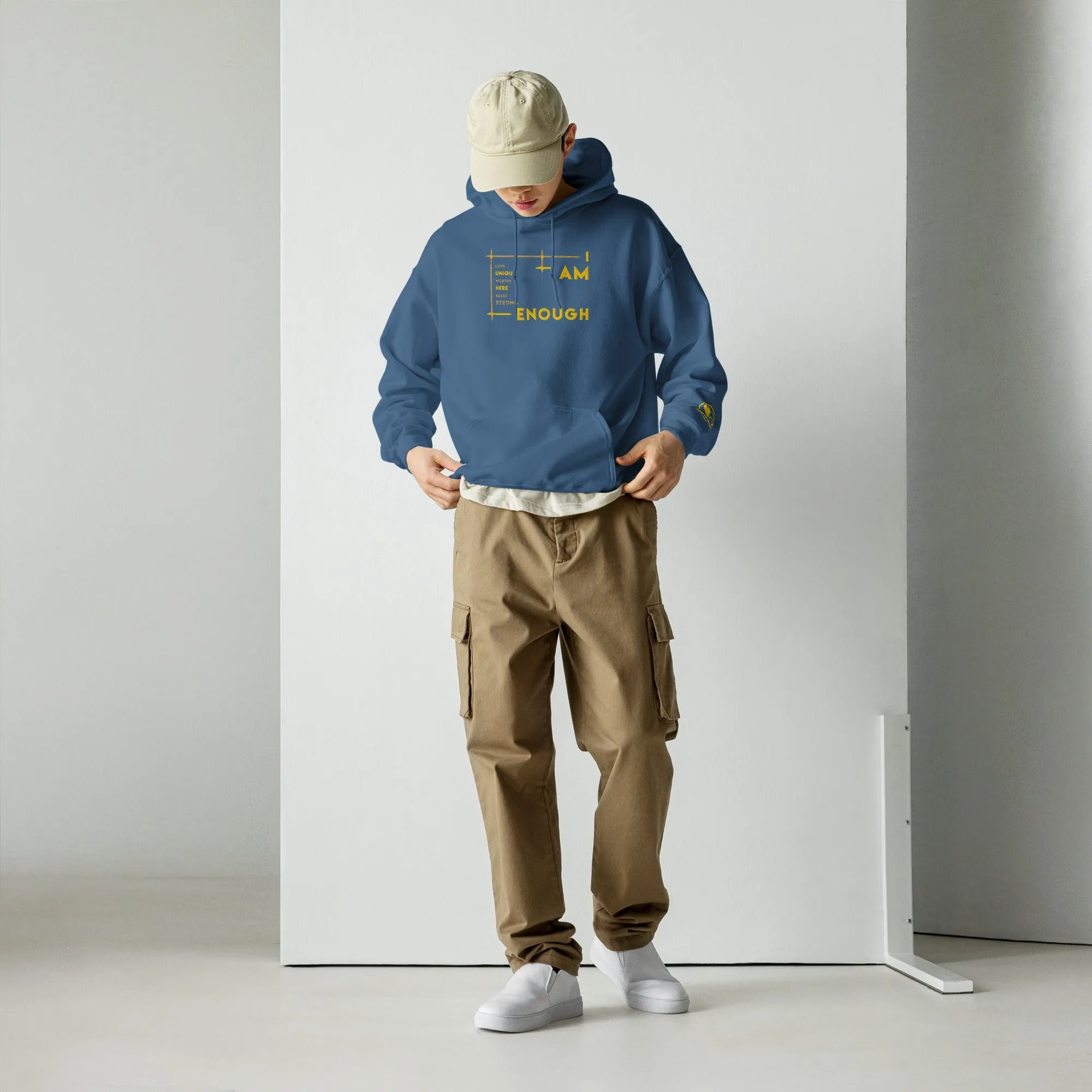 I Am Enough - Embroidered Staple Unisex Hoodie
