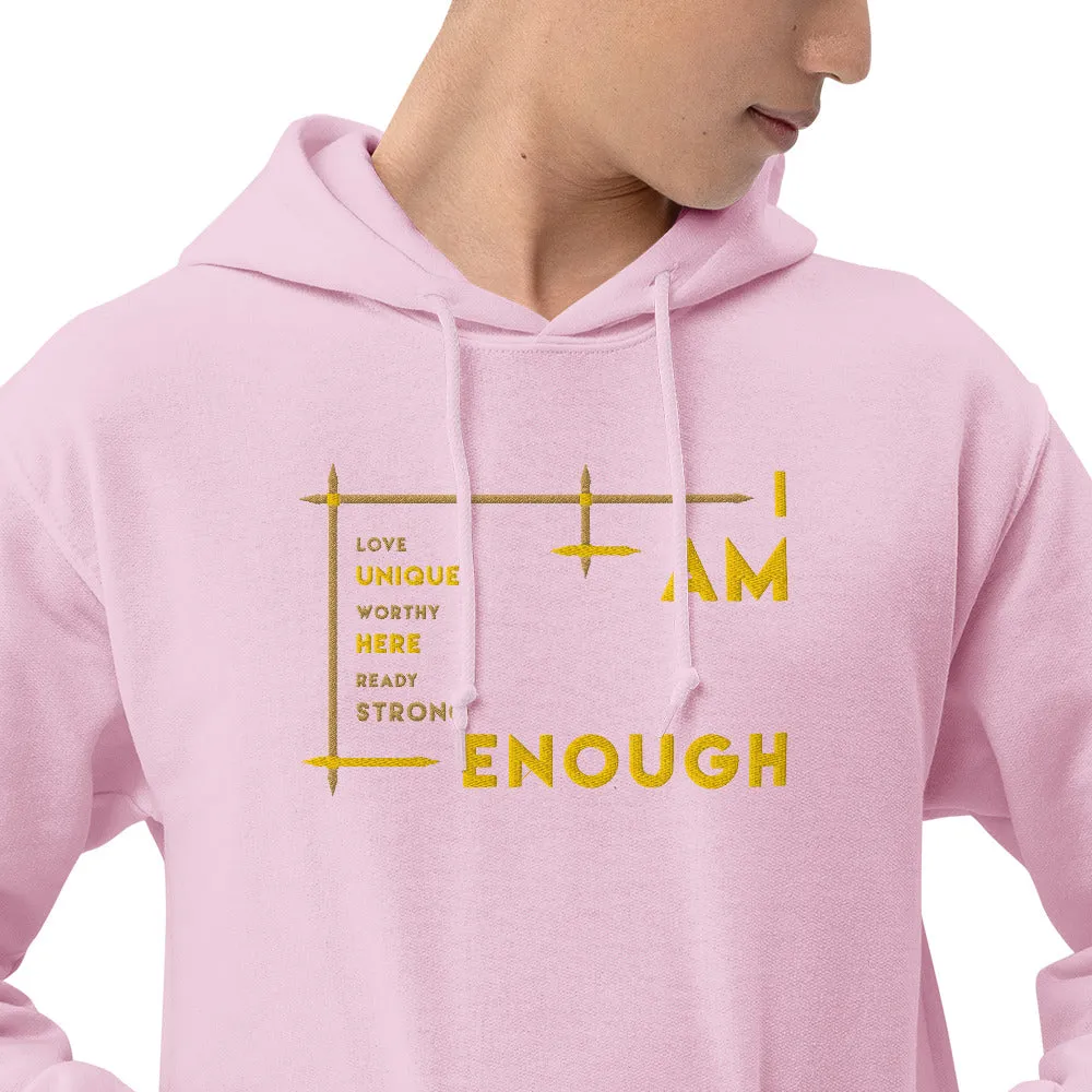 I Am Enough - Embroidered Staple Unisex Hoodie