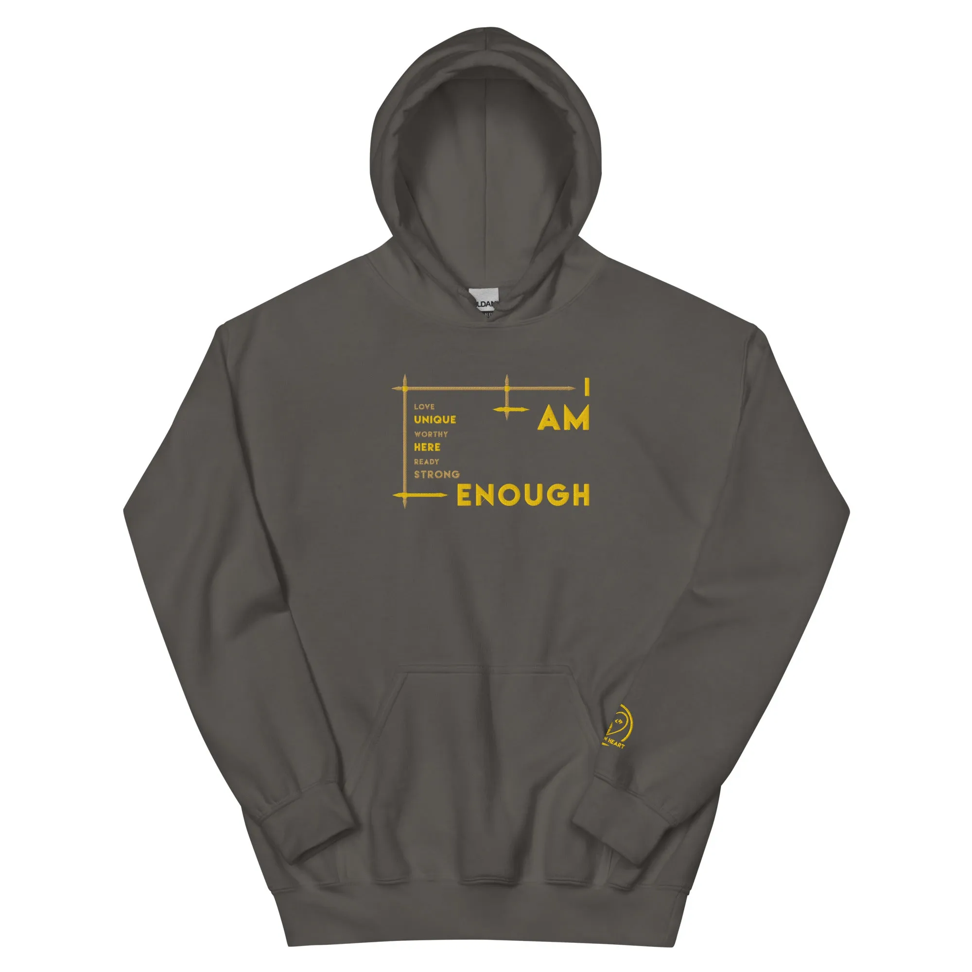 I Am Enough - Embroidered Staple Unisex Hoodie