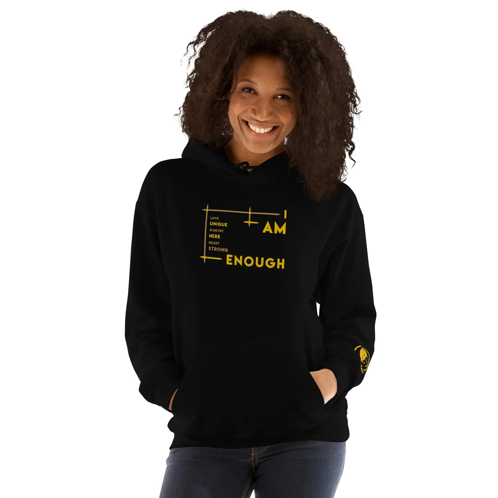 I Am Enough - Embroidered Staple Unisex Hoodie