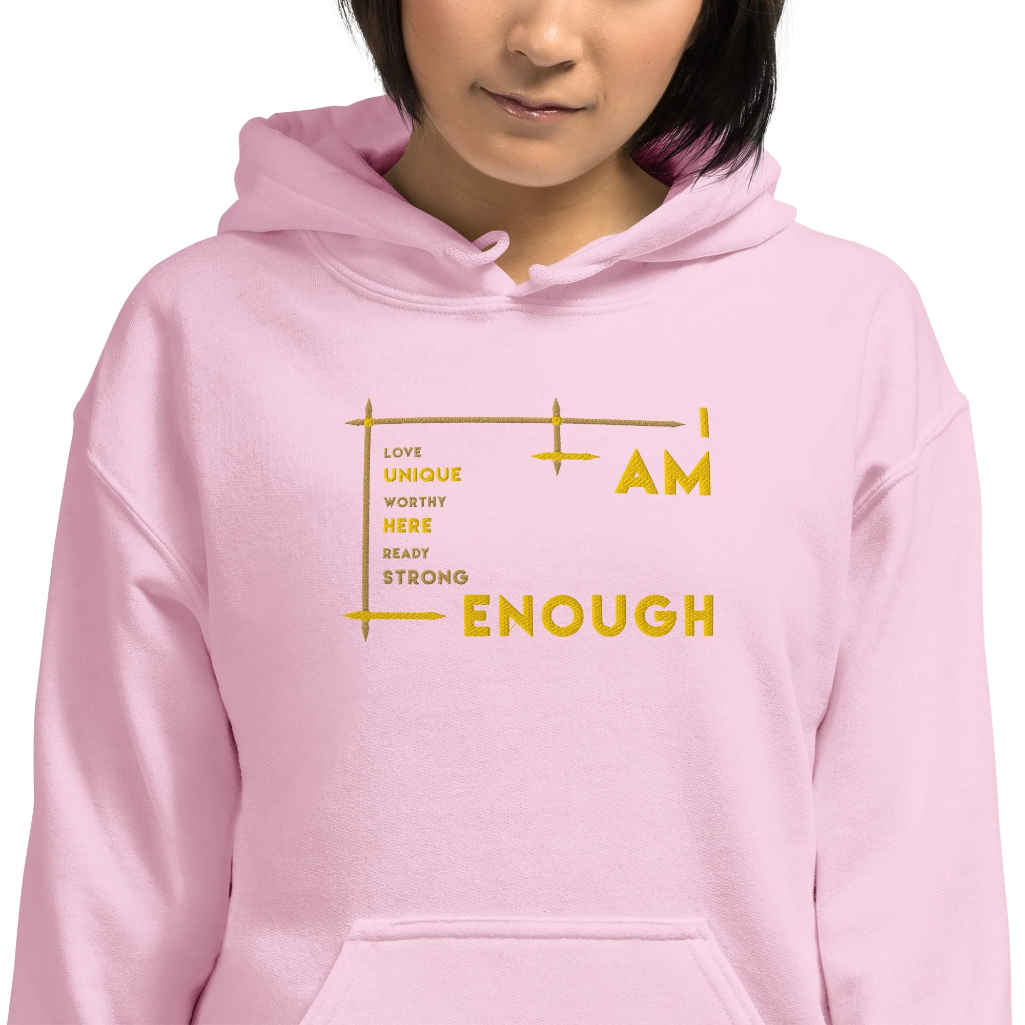 I Am Enough - Embroidered Staple Unisex Hoodie
