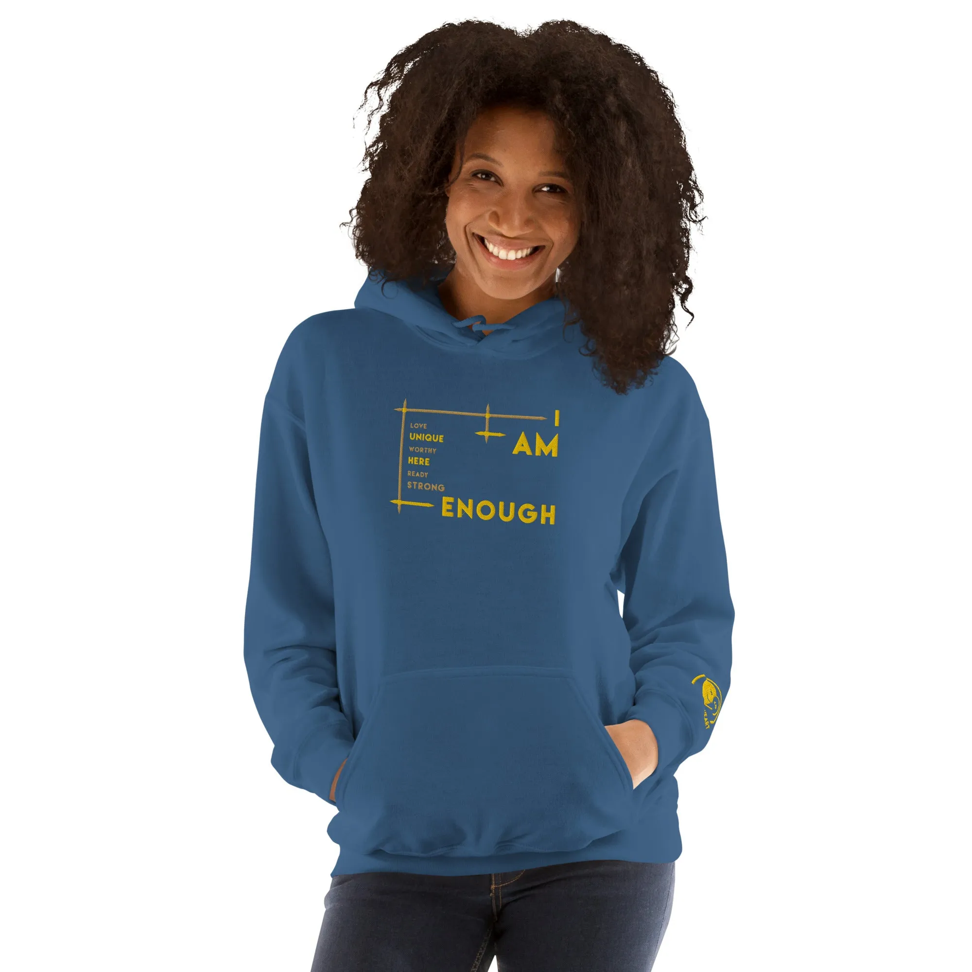 I Am Enough - Embroidered Staple Unisex Hoodie