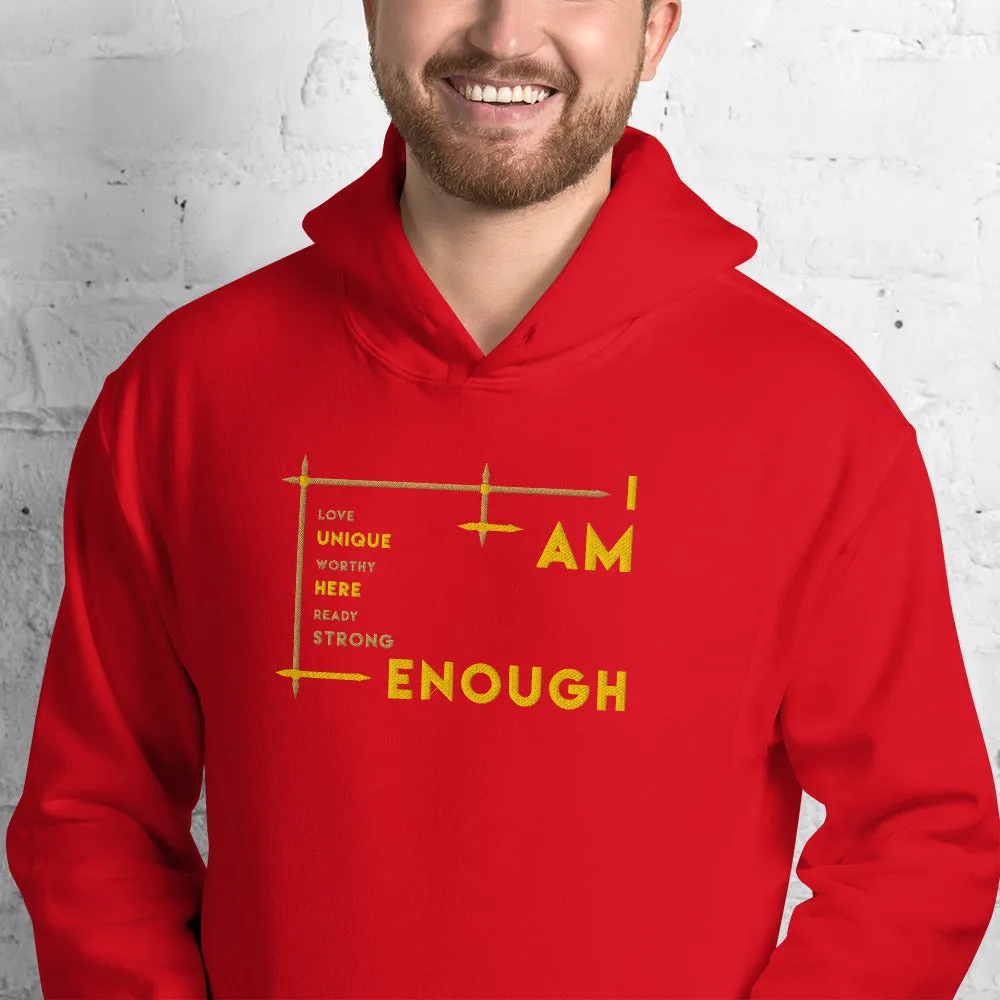 I Am Enough - Embroidered Staple Unisex Hoodie