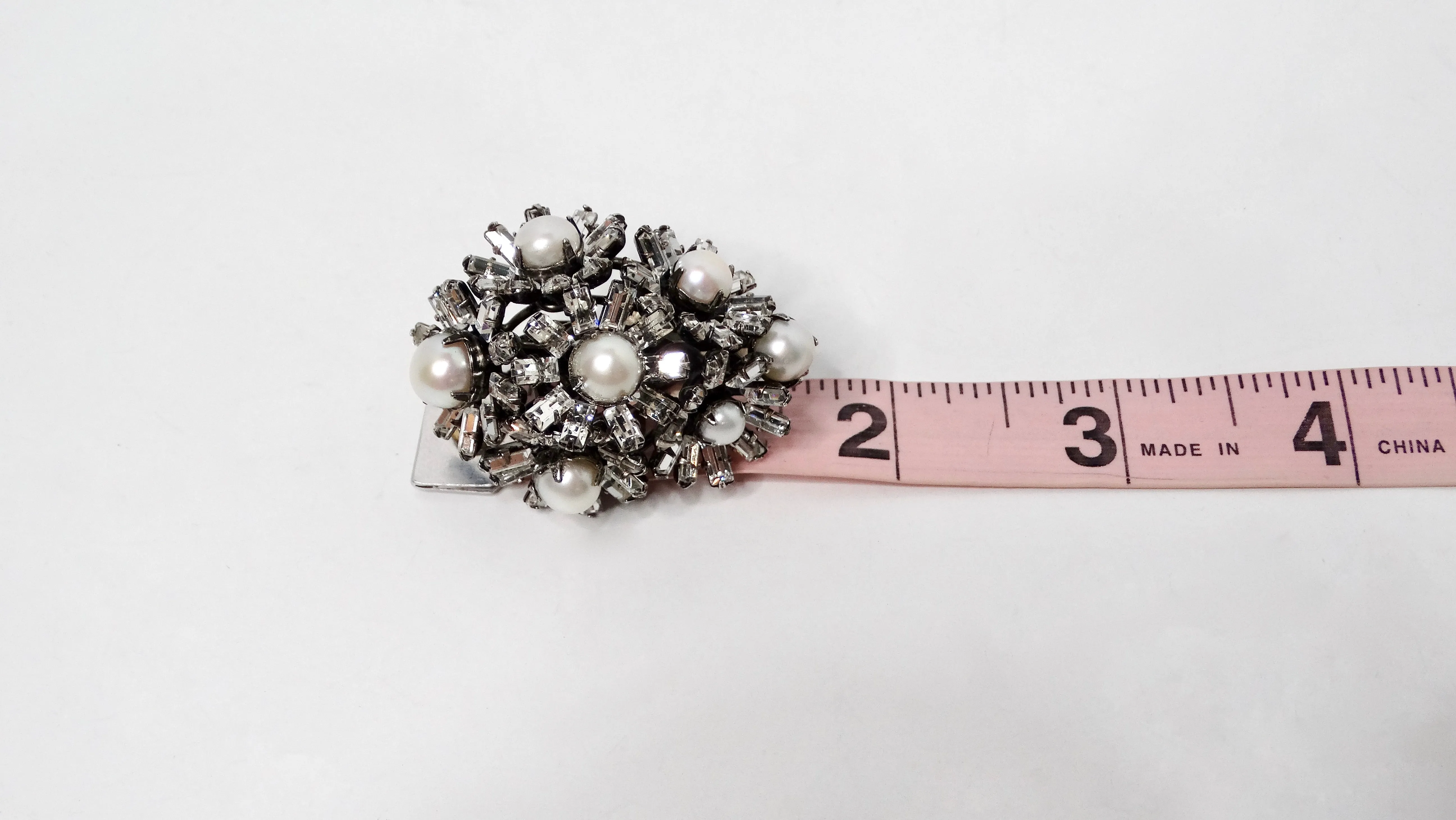Iradj Moini Multi Flower Pearl & Swarovski Crystal Clip-On Earrings