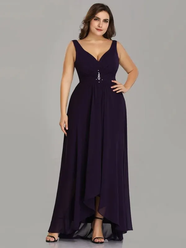 Jaylynn high low chiffon ball dress in dark purple s6 Express NZ wide