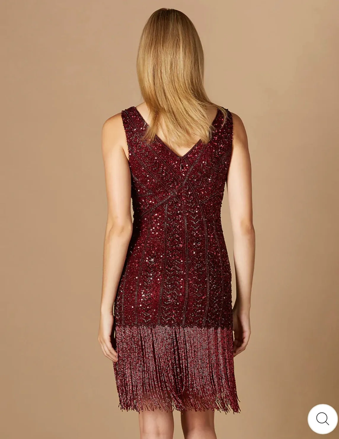 LARA 29361 - BEADED FRINGE COCKTAIL DRESS