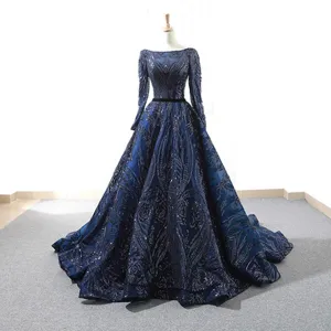 Long sleeves o-neck  evening gown for women