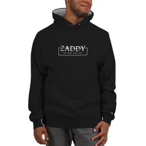Love Honor Obey Zaddy Champion Hoodie - Black with White Lettering