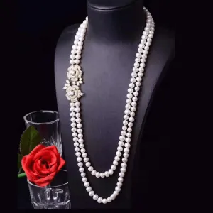 Luxurious Double Strand Freshwater Pearl Necklace