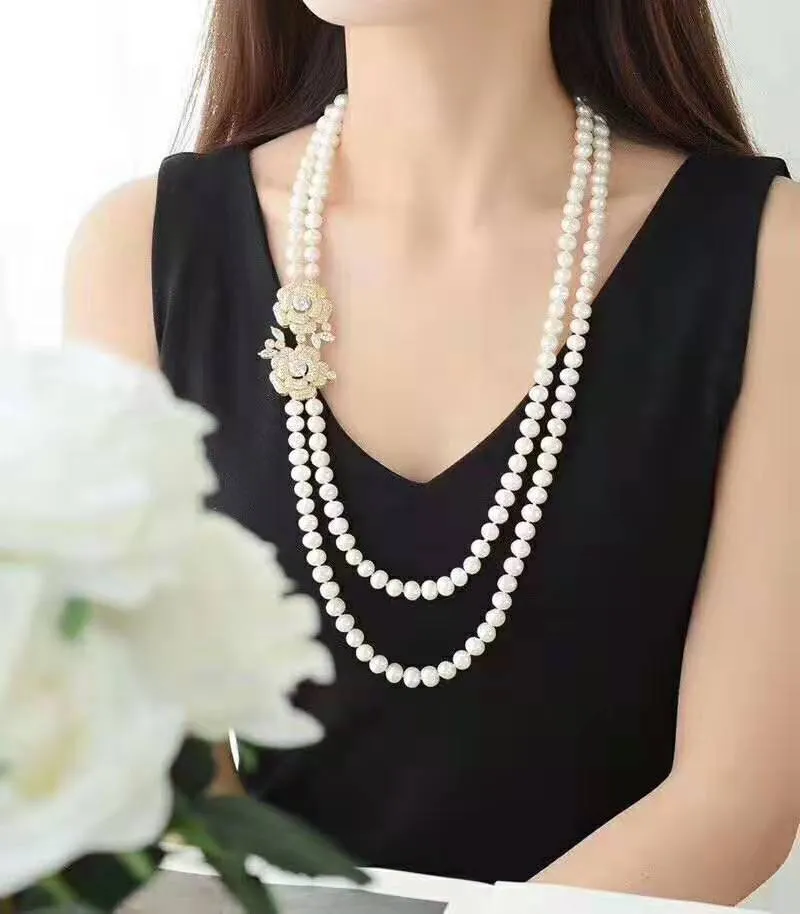 Luxurious Double Strand Freshwater Pearl Necklace