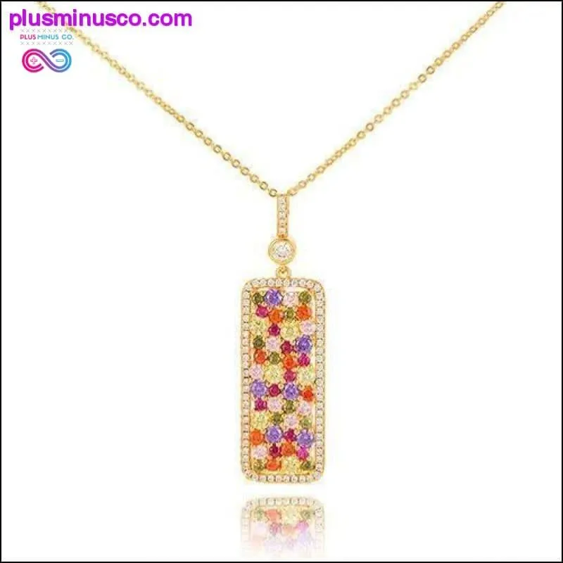 Luxurious Elegant Multicolored Pendant Necklace ||