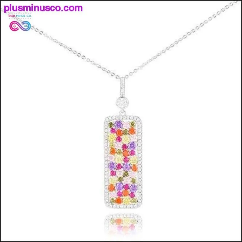 Luxurious Elegant Multicolored Pendant Necklace ||