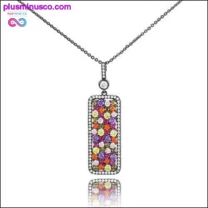Luxurious Elegant Multicolored Pendant Necklace ||