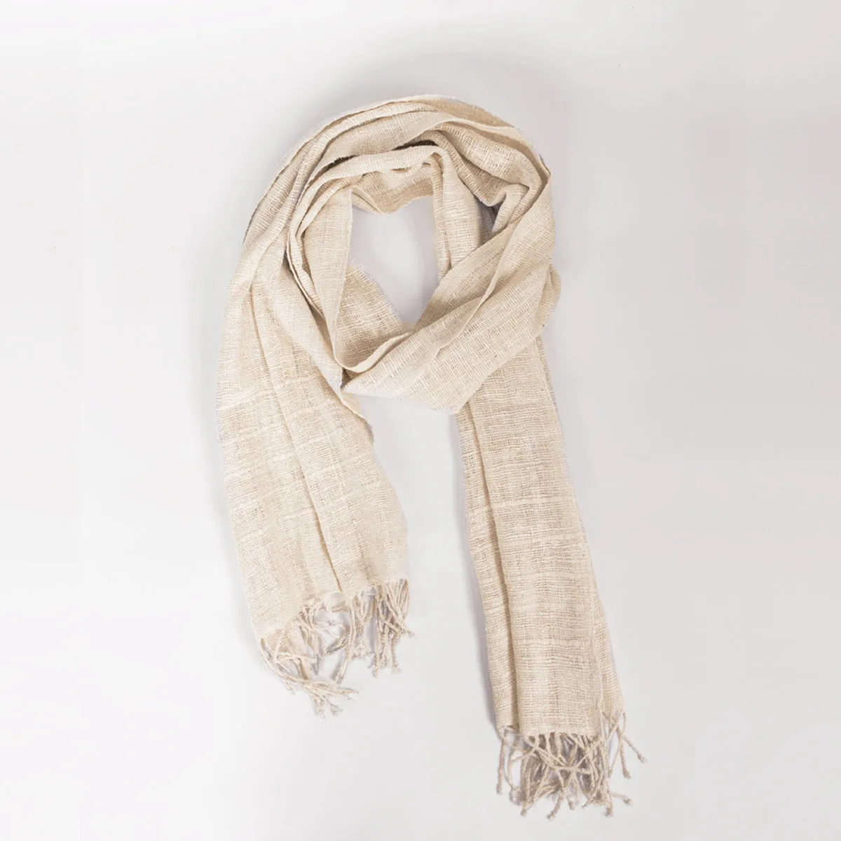 Luxurious Ethiopian Eri Silk Scarf Hand-woven