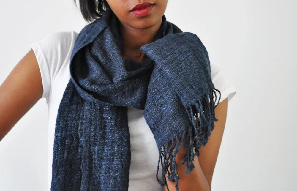 Luxurious Ethiopian Eri Silk Scarf Hand-woven