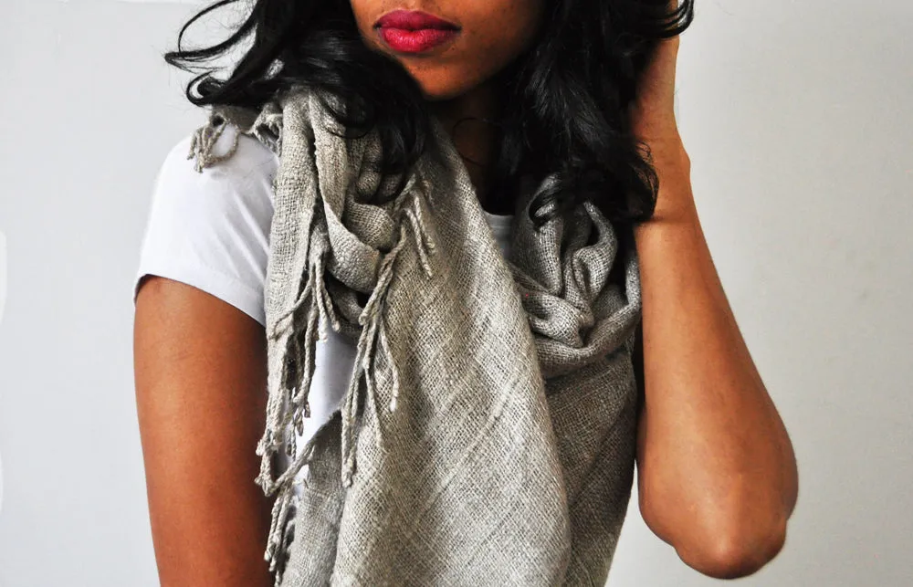 Luxurious Ethiopian Eri Silk Scarf Hand-woven