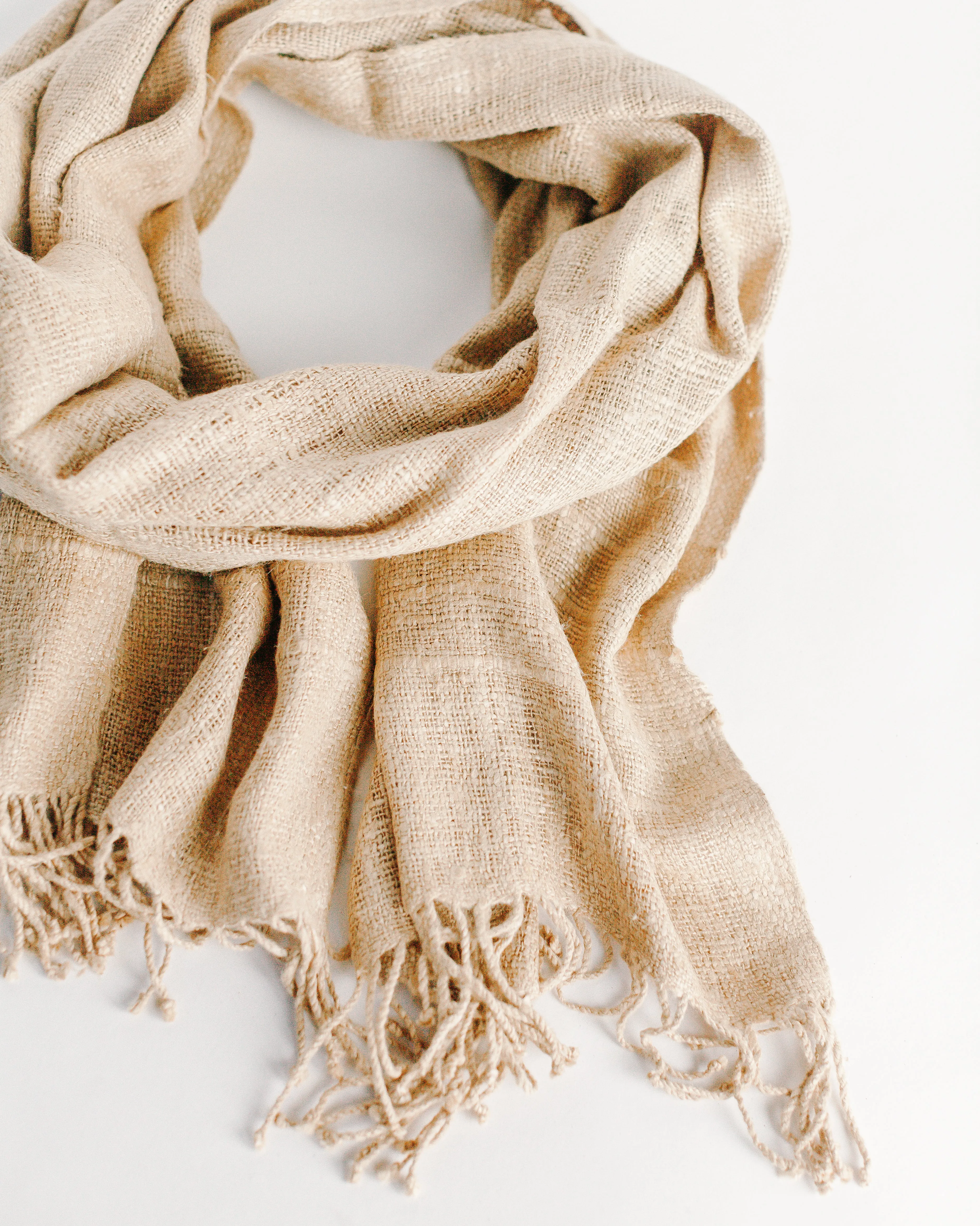 Luxurious Ethiopian Eri Silk Scarf Hand-woven