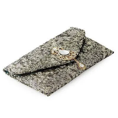 'Maharani' Sequined Clutch Evening Bag
