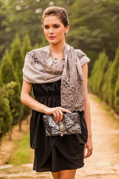 'Maharani' Sequined Clutch Evening Bag