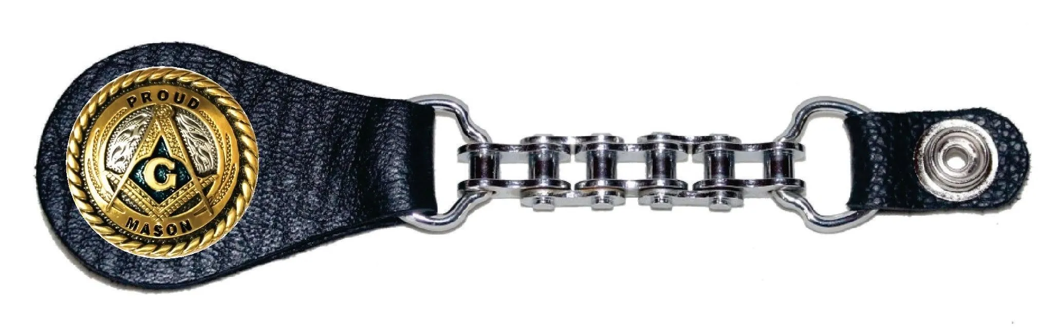 Master Mason Blue Lodge Vest Extender - Proud Mason Double Curb Chain Set