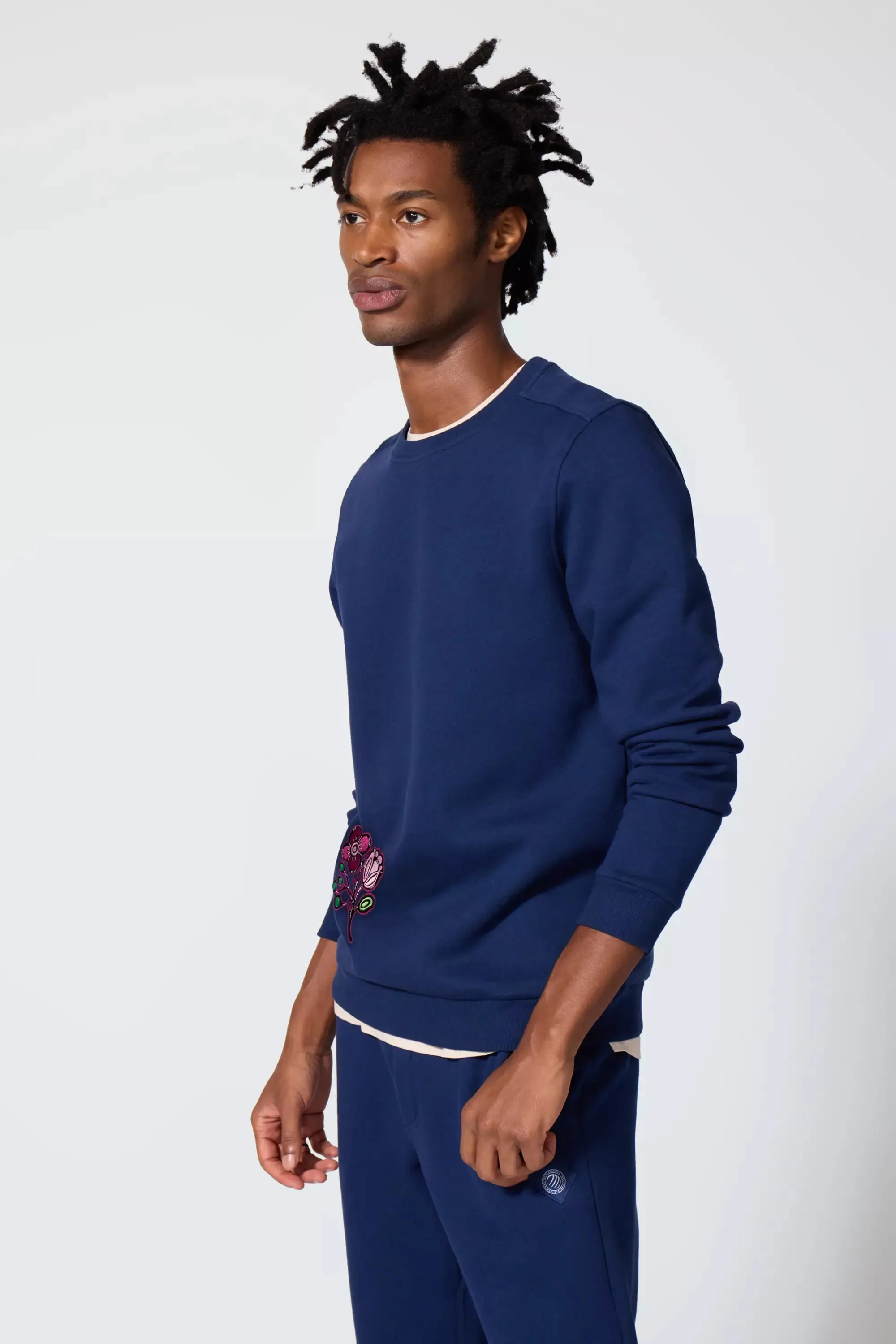 Men's Luxefleece Embroidered Sweatshirt - Navy