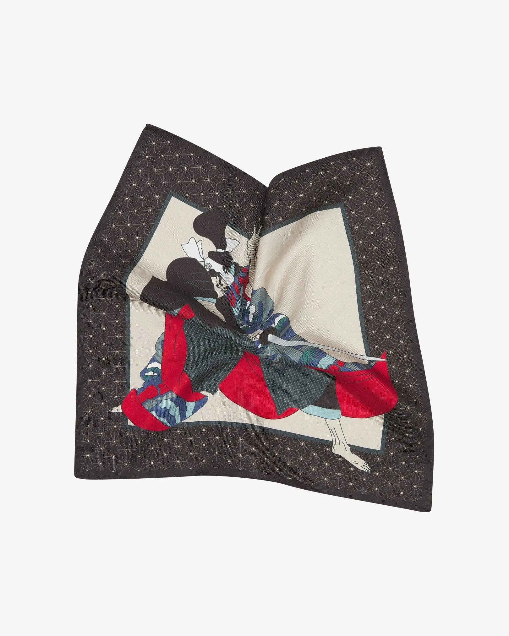 Men's Silk Pocket Square - The Samurai