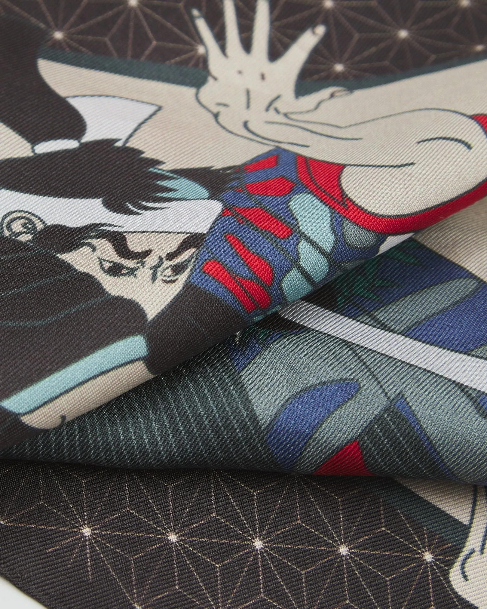 Men's Silk Pocket Square - The Samurai