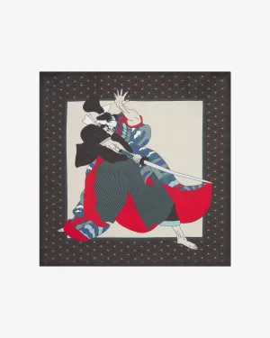 Men's Silk Pocket Square - The Samurai