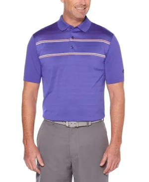 Mens Ventilated Engineered Stripe Polo