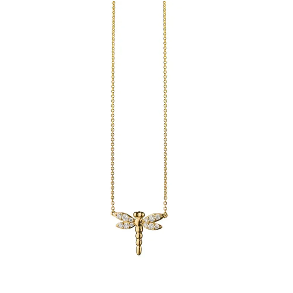 Monica Rich Kosann Dragonfly Diamond "Grace" Necklace