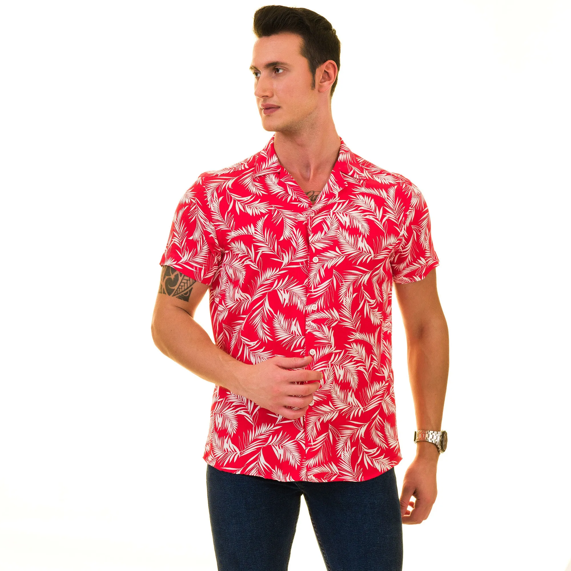 Multi Color European Made & Designed Hawaiian Summer Shirts For Men