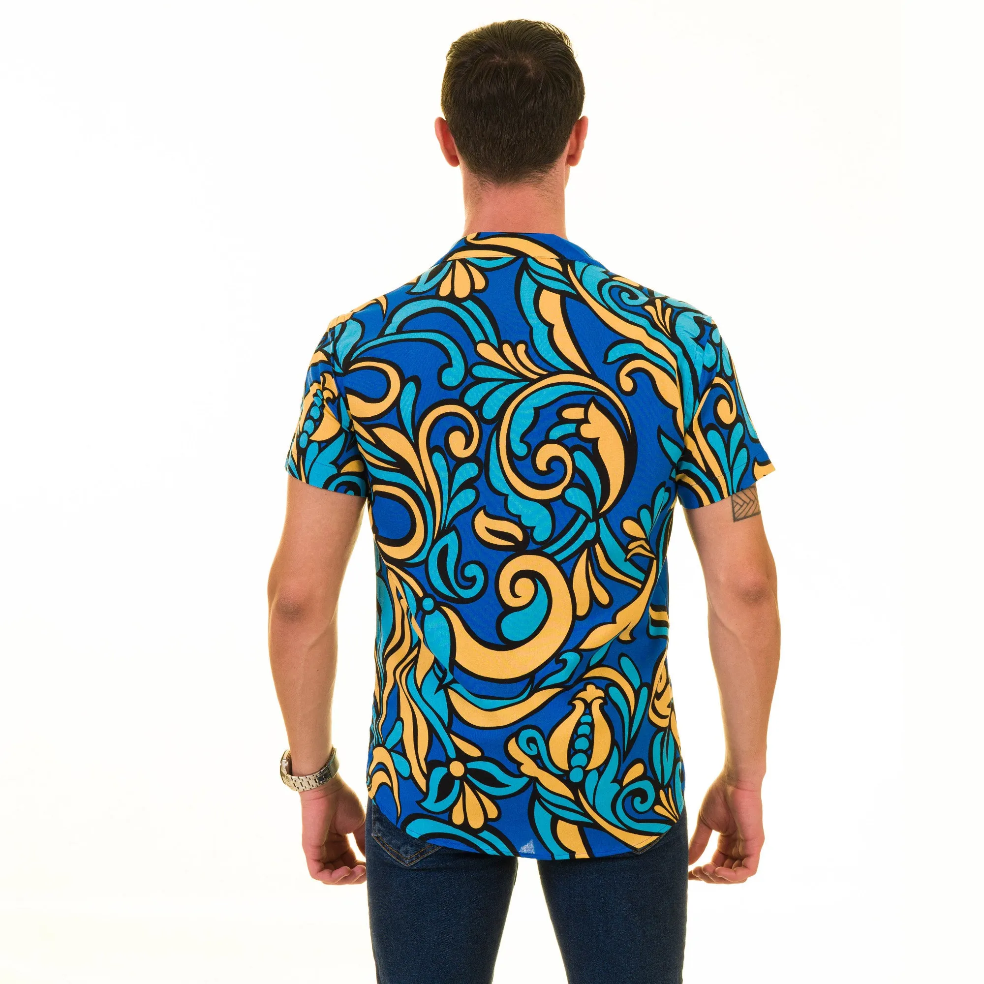 Multi Color European Made & Designed Hawaiian Summer Shirts For Men