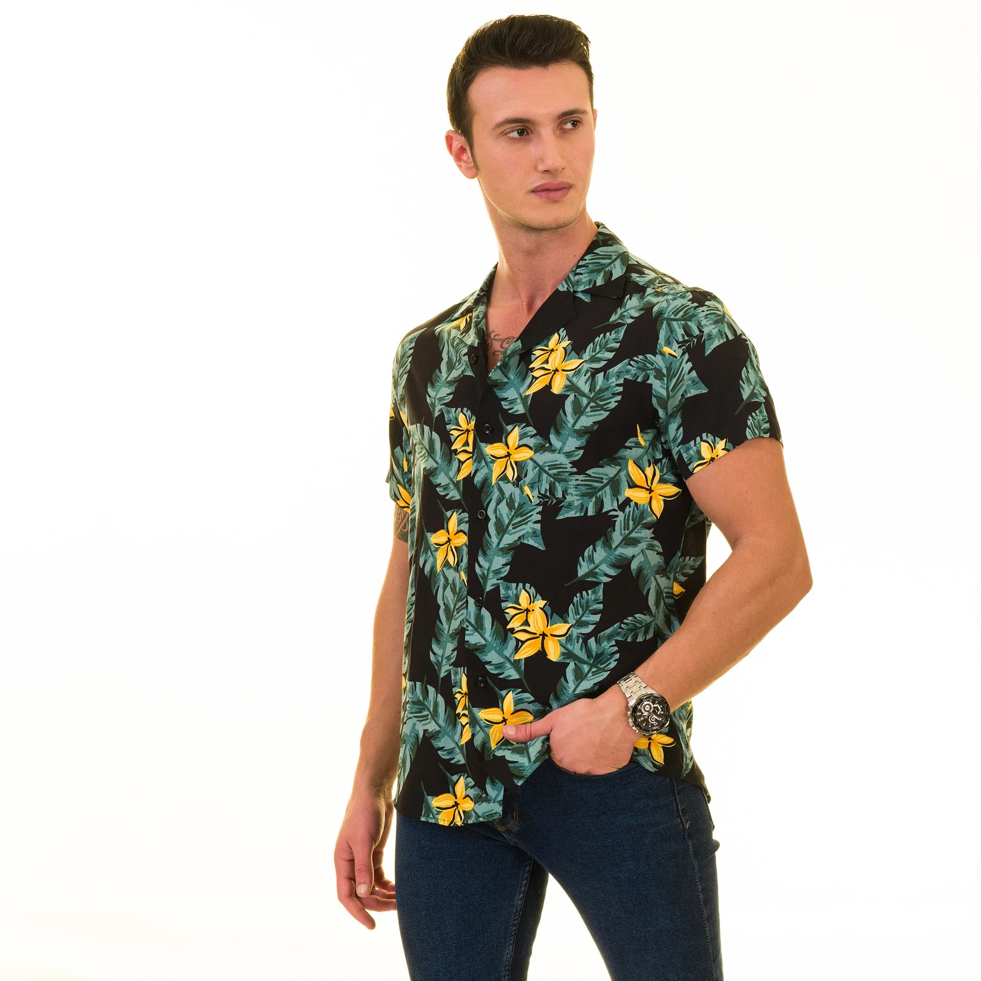 Multi Color European Made & Designed Hawaiian Summer Shirts For Men