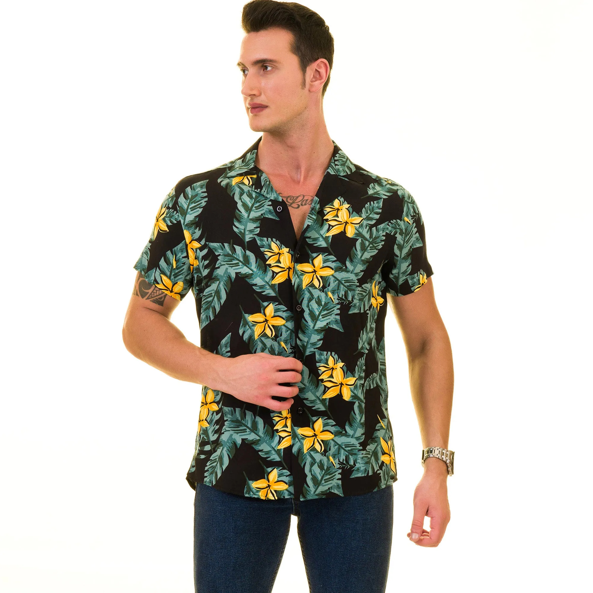 Multi Color European Made & Designed Hawaiian Summer Shirts For Men